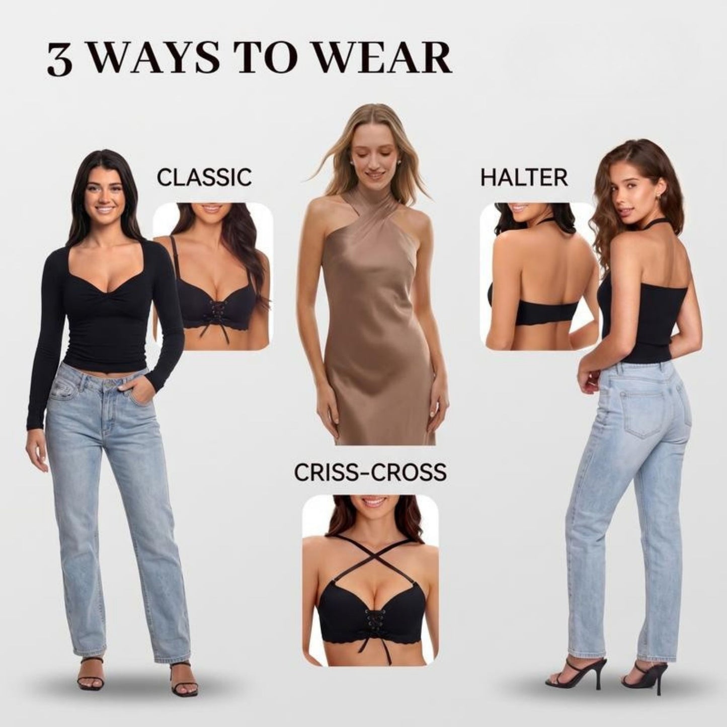 Elara® Everyday Double Push-Up Bra